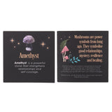 Amethyst Magical Crystal Crafted Polished Mushroom Card