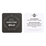 Black Obsidian Skull Crystal Gemstone Card