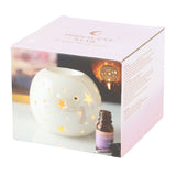 Box White Iridescent Star Oil Burner and Wax Warmer Boxed