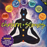 Seven Chakra Stone Set and Selenite Crystal Wand