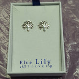 Pair Celtic Tree of Life Sterling Silver Stud Earrings