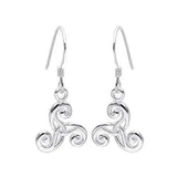 Celtic Triskele Earrings 925 Silver Hook Earrings