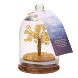 Citrine Chip Gemstone Crystal Tree Dome tag