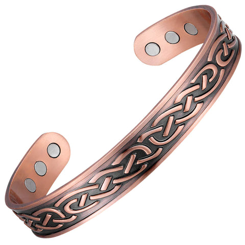 Copper Magnetic Bracelet Celtic Knot 6 Magnets
