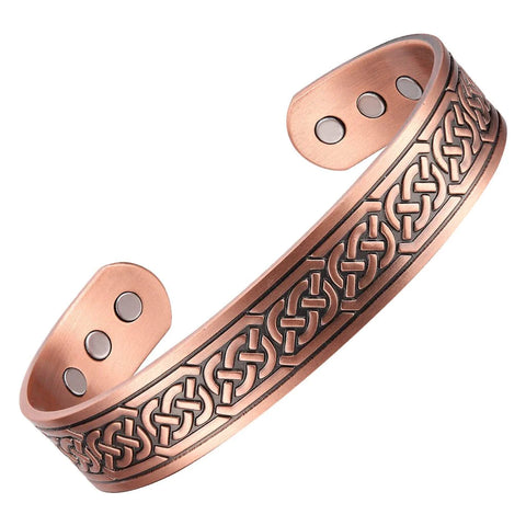 Copper Magnetic Bracelet Celtic Knot Design 6 Magnets