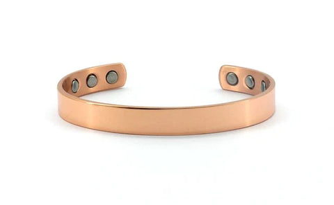 Copper Magnetic Bracelet Plain Polished 6 Magnets