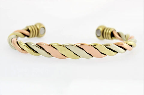 Copper Magnetic Bracelet Twist Design 2 Magnets