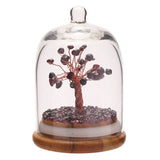 Garnet Chip Gemstone Crystal Tree Dome