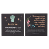 Green Aventurine Magical Polished Crystal Mushroom with Card