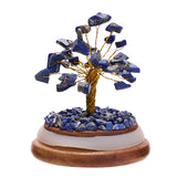 Lapis Lazuli gemstone Tree of Life in Glass Dome