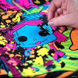 Nightmare Before Christmas Black Light 500 Piece Jigsaw Puzzle Funko Close Up