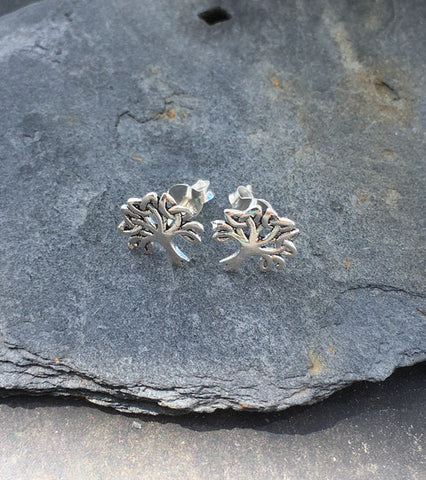Celtic Tree of Life Sterling Silver Stud Earrings
