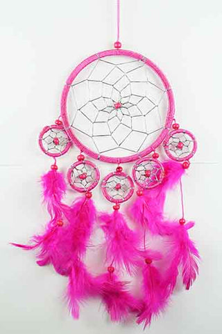 Pink Circle with 5 Mini Circles Dreamcatcher