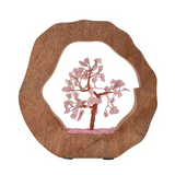 Serenity Rose Quartz Tree of Life Wooden Block