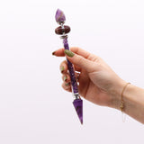 In Hand Shiva Lingam Amethyst  Magic Wand - Success Stone Crystal
