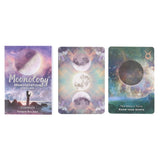 The Moonology Manifestation Oracle Cards Guidebook and back of cards