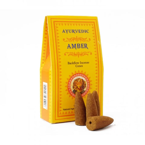 Amber Ayurvedic Backflow Incense Cones