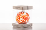 Boxed Sienna Glass Hanging Birthstone Ball July Ruby