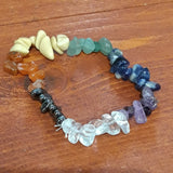 Chakra Stone Chip Elasticated Bracelet at Mystical and Magical Halifax UK