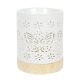 Matt Ceramic Butterfly Oil Warmer at Mystical and Magical