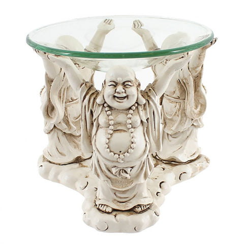 Happy Buddha Oil Wax Warmer with Glass Dish from Mystical and Magical Halifax