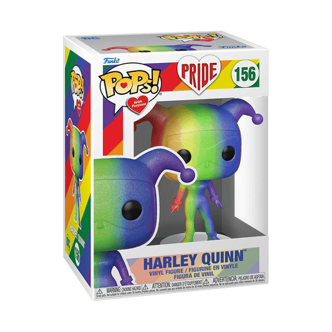 Boxed Harley Quinn Rainbow Pride 2022 Funko Pop 156 at Mystical and Magical