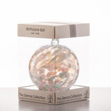 Sienna Glass Birthstone Ball June Pearl with Hanging Ribbon Boxed