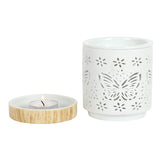Matt Ceramic Butterfly Oil Burner Wax Warmer