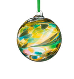 Sienna Glass Birthstone Ball August Peridot 10cm