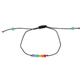 Rainbow Pride Adjustable Bead Bracelet at Mystical and Magical