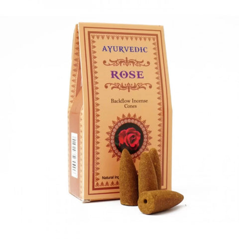 Rose Ayurvedic Backflow Incense Cones