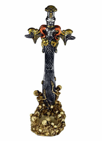 Skull Cross Sword Incense Stick Holder