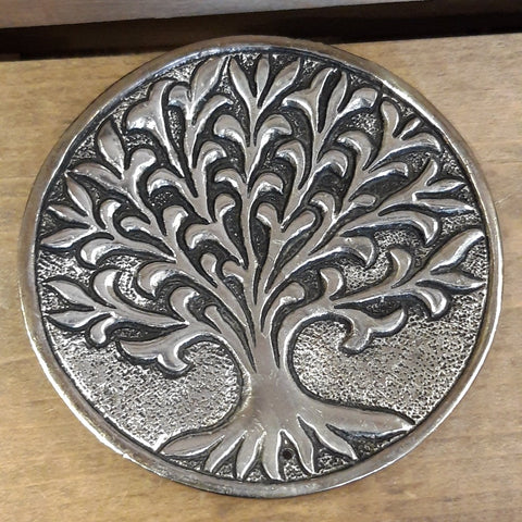 Namaste Tree of Life Aluminium Plate Incense Holder at Mystical and Magical