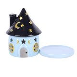 2 part with base Celestial Cottage Ceramic Incense Cone Burner Holder