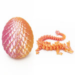3D Printed Mythical Dragon in an Egg Pink and Gold