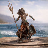 Poseidon Greek God of the Sea Bronzed Figurine