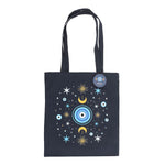 With andles All Seeing Eye Blue Polycotton Tote Bag
