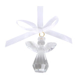 Always Beside You Faceted Glass Angel Hanging Decoration On Ribbon