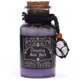 Ancient Witch Cleansing Bath Spell Potion and Rock Crystal Amulet Necklace