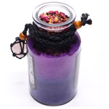 Ancient Witch Love Bath Spell Potion and Rose Quartz Crystal Amulet Necklace Rose Petals