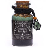 Ancient Witch Prosperity Bath Spell Potion Aventurine Crystal Amulet Necklace