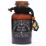Ancient Witch Success Bath Spell Potion and Citrine Crystal Necklace Amulet