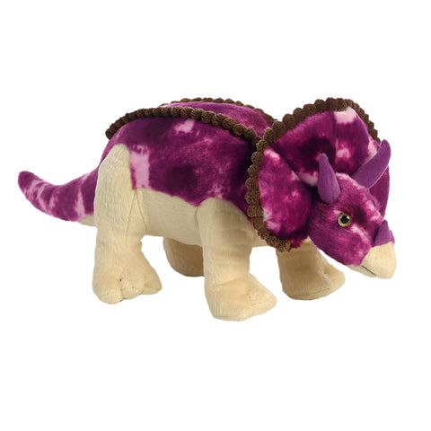 Aurora World Triceratops Purple Dinosaur Soft Plush Toy