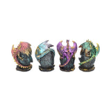 Back Geode Keepers light-up dragon crystal figurine Nemesis Now