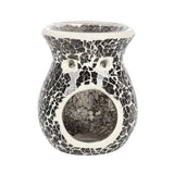 Gunmetal Grey Crackle Glass Oil Burner Wax Melter