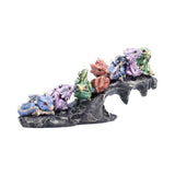 Hatchling Haven 7 Perched Baby Dragons on Rocky Base Front