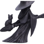 Back Close up Little Souls Beam Witch Black Cat on Broom Figurine  Nemesis Now B6937C24 