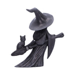 Little Souls Beam Witch Black Cat on Broom Figurine  Nemesis Now B6937C24 Back