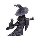 Little Souls Beam Witch Black Cat on Broom Figurine  Nemesis Now B6937C24 Back
