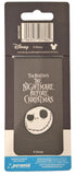 Back of The Nightmare Before Christmas Jack and Sally Magnetic Bookmark on header card